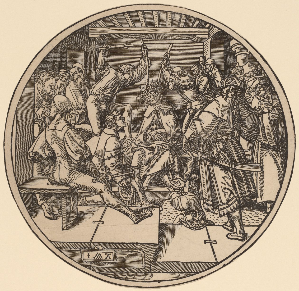 Christus gekroond met doornen door Jacob Cornelisz van Oostsanen