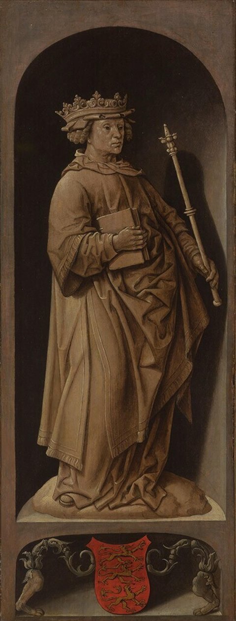 Dutch: De H. Adelbert van Egmond Saint Adalbert door Jacob Cornelisz van Oostsanen