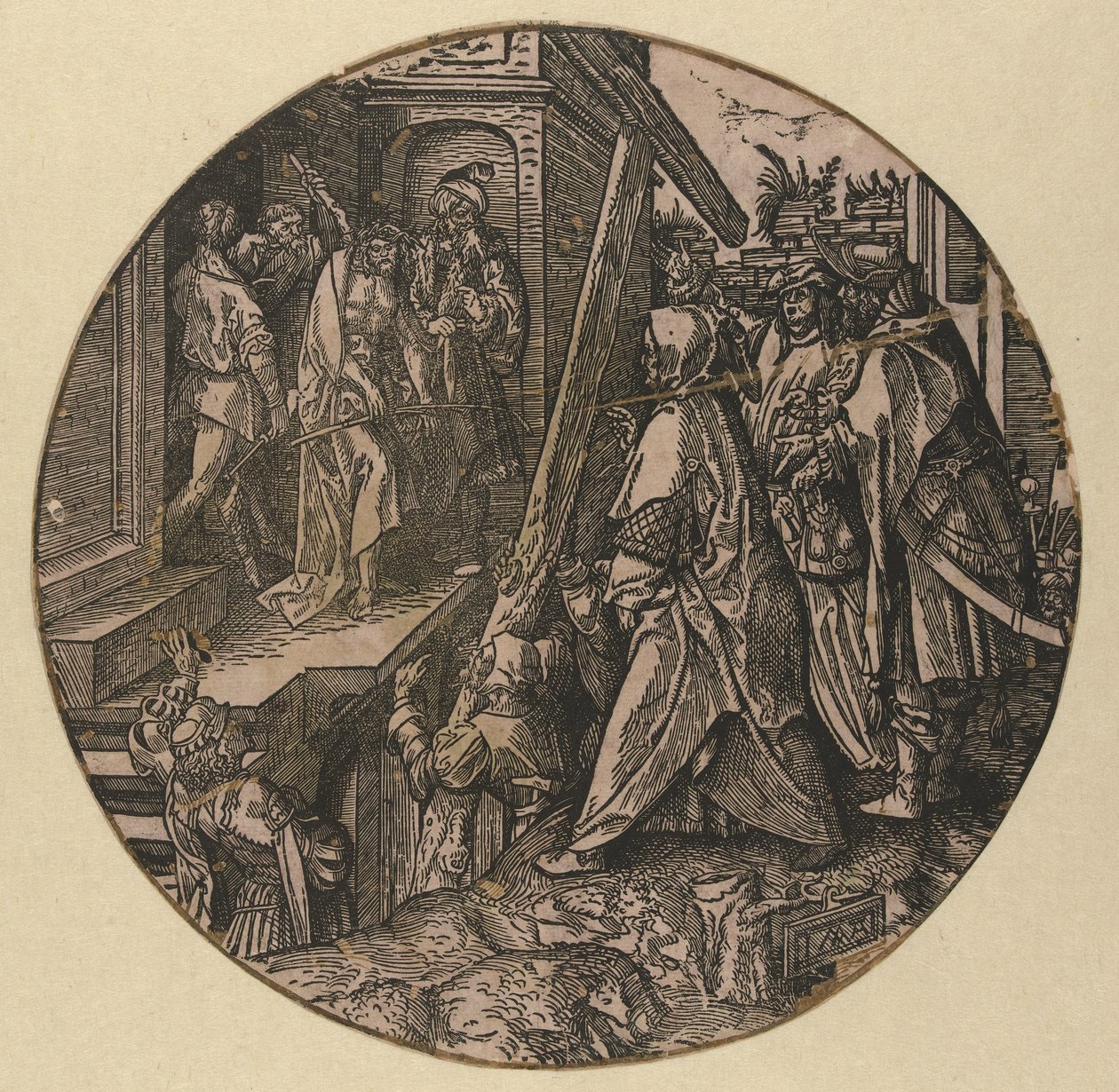 Pilatus toont Christus aan het volk (Ecce Homo) door Jacob Cornelisz van Oostsanen