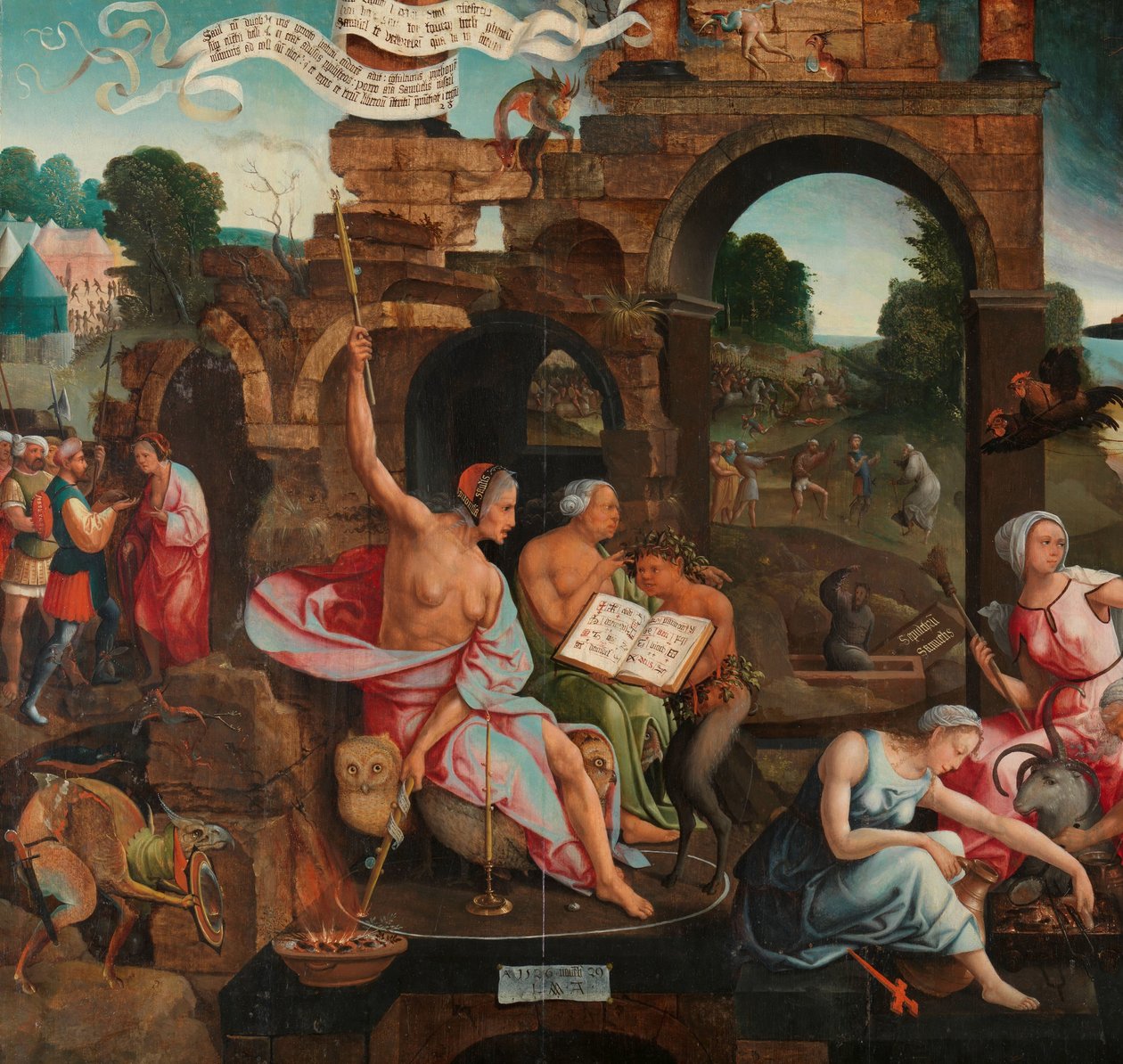 Saul en de heks van Endor door Jacob Cornelisz van Oostsanen