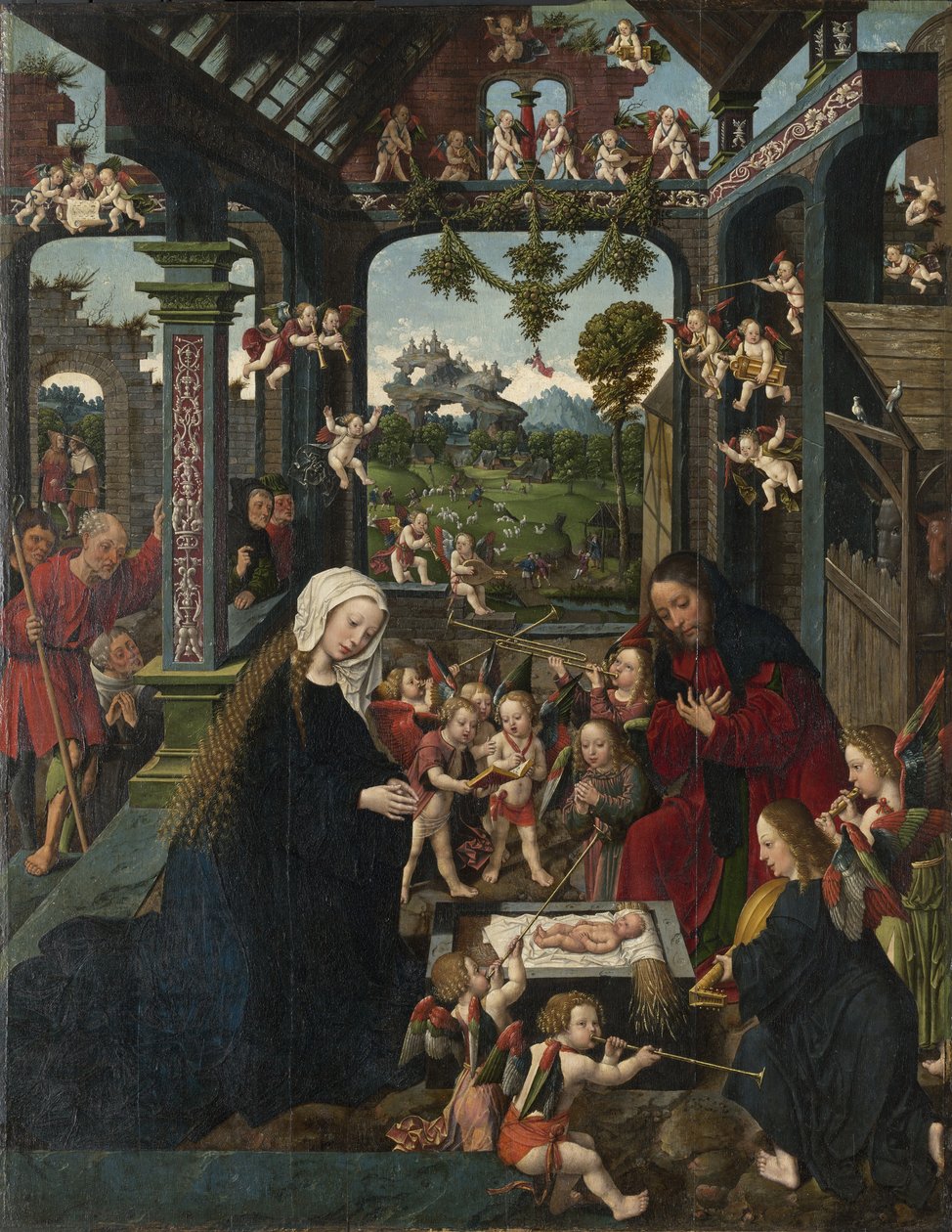 De Aanbidding van het Christuskind door Jacob Cornelisz van Oostsanen