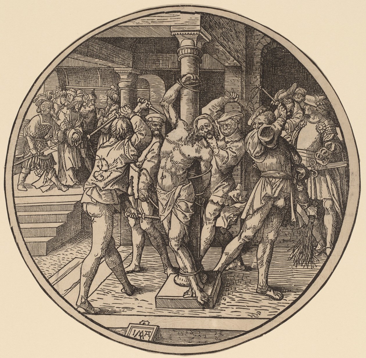 De Geseling van Christus en Christus voor Pilatus door Jacob Cornelisz van Oostsanen