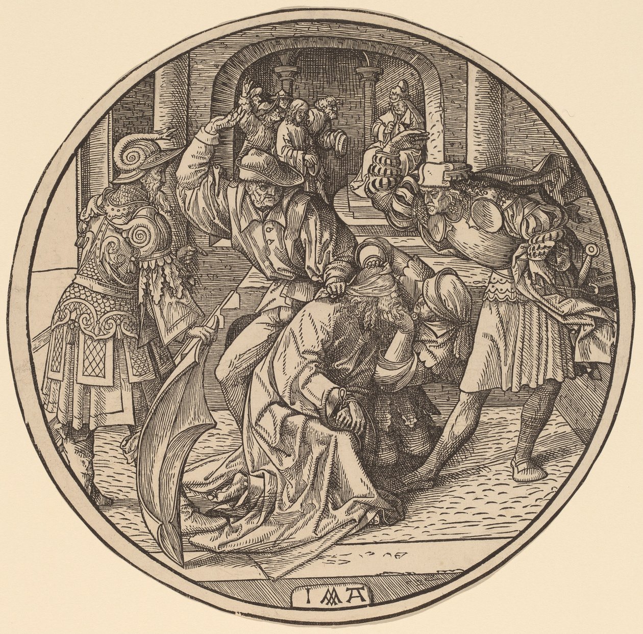 De Bespotting van Christus en Christus voor Kajafas door Jacob Cornelisz van Oostsanen