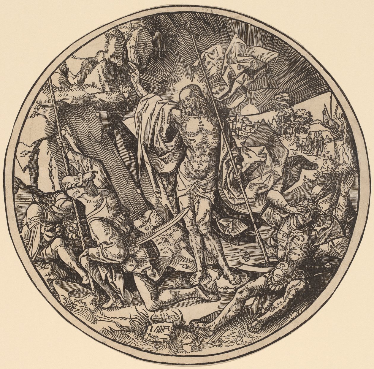 De Opstanding en de Heilige Vrouwen op Weg naar Christus