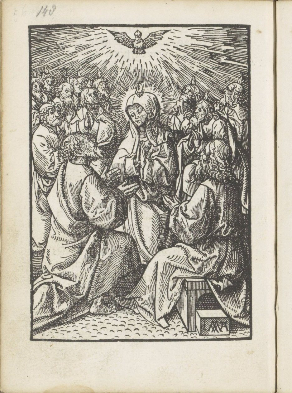 Uitstorting van de Heilige Geest door Jacob Cornelisz van Oostsanen