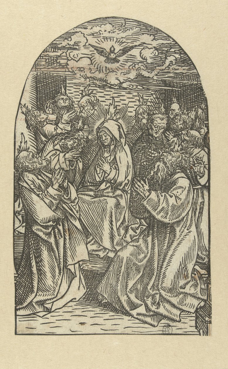 Uitstorting van de Heilige Geest door Jacob Cornelisz van Oostsanen