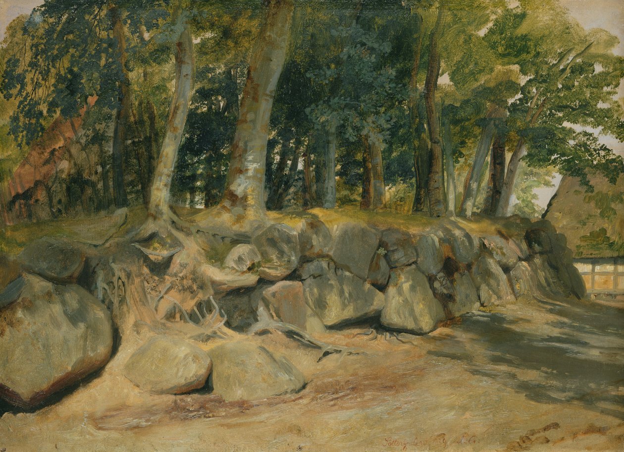 De Stenen Muur in Sottorf, 1839 door Jacob Gensler