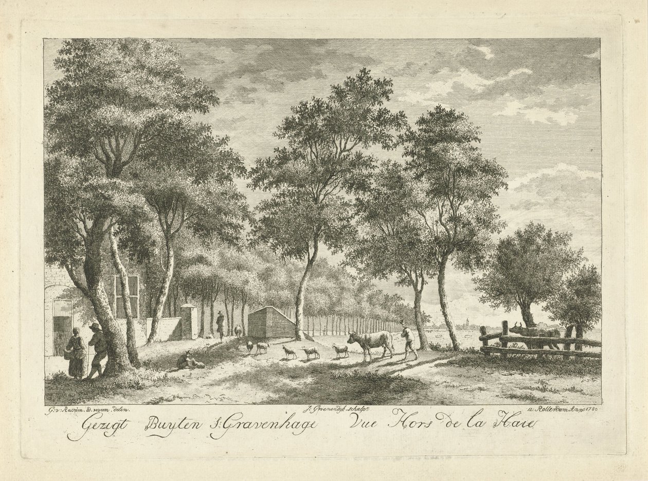 Landschap in de omgeving van Den Haag door Jacob Groenendijk