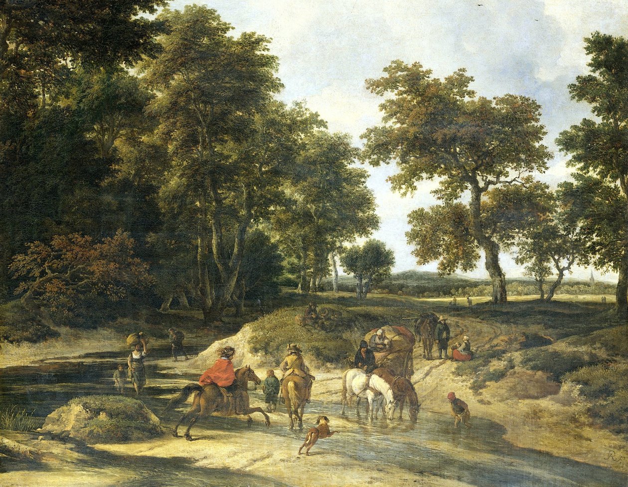 De doorwaadbare plaats door Jacob van Ruisdael