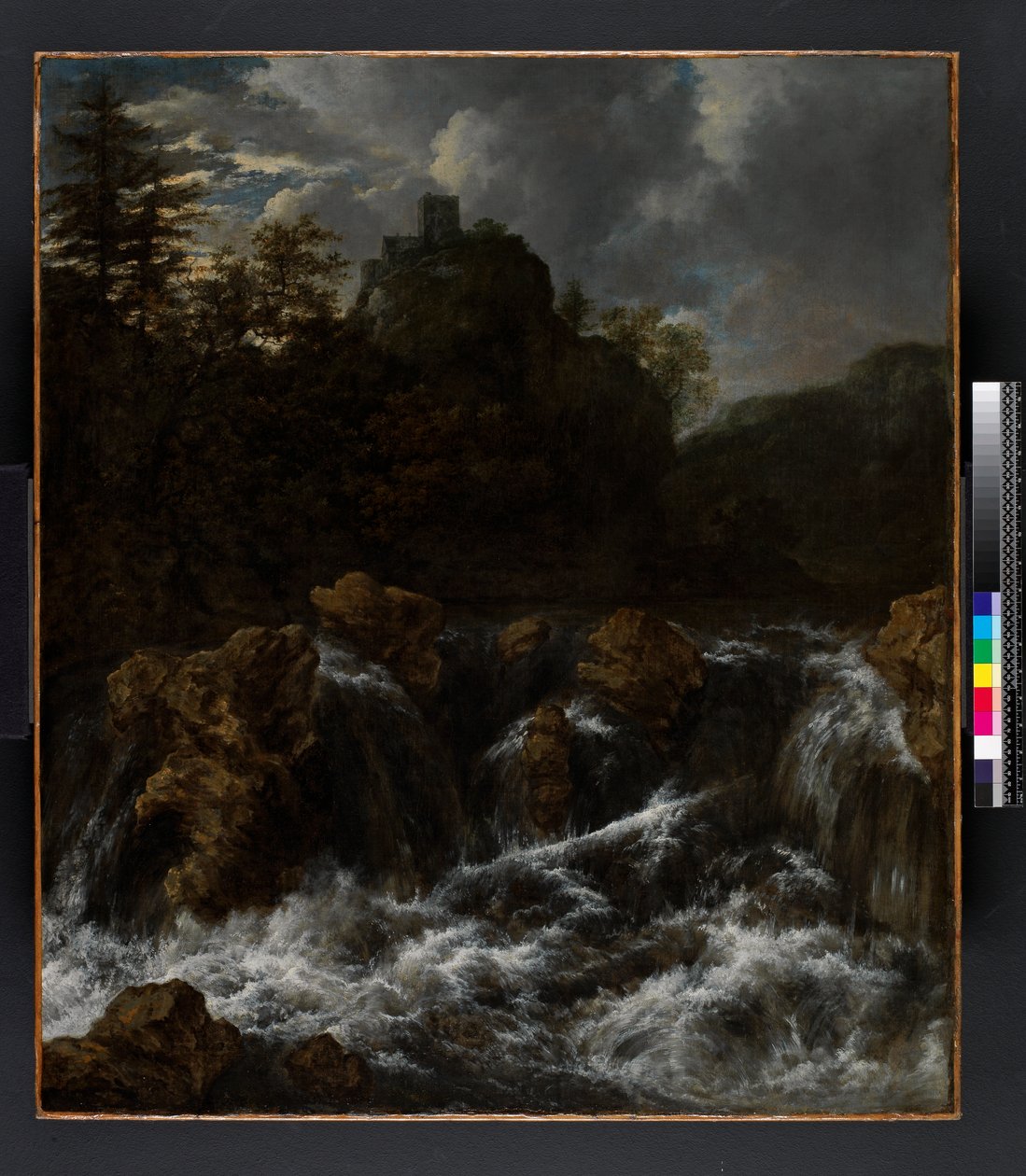 Landschap met waterval, voor 1682 door Jacob van Ruisdael