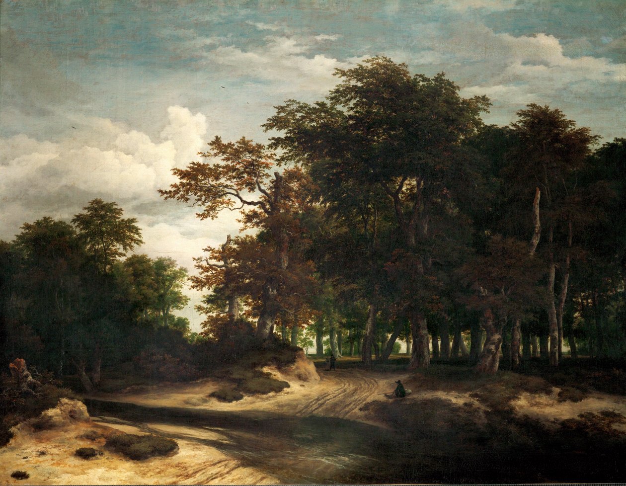 De grote foreSt (olieverf op doek) door Jacob Isaaksz. or Isaacksz. van Ruisdael
