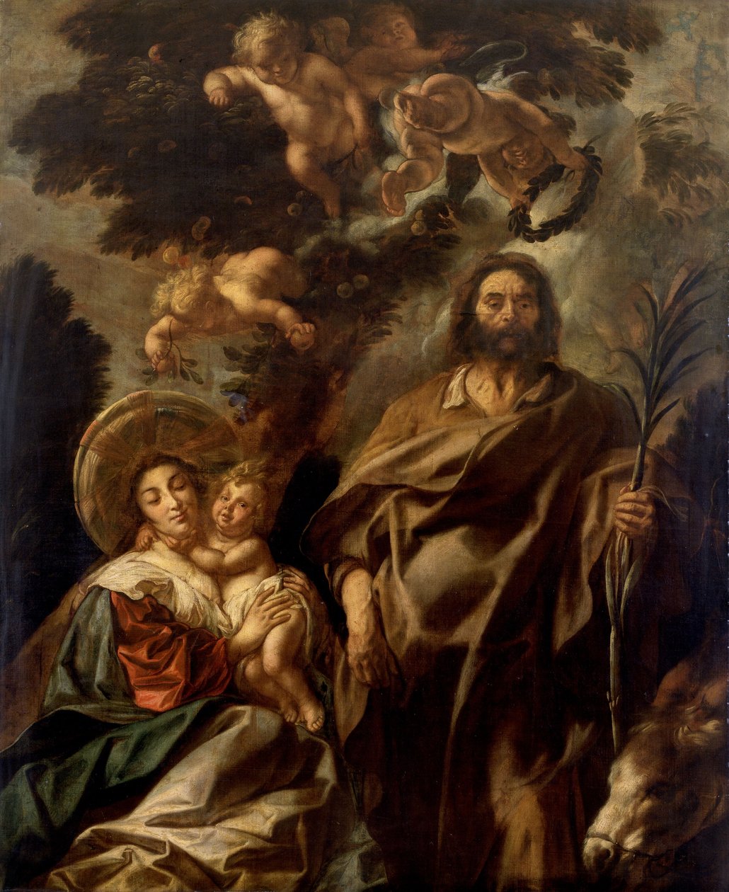 De rust tijdens de vlucht naar Egypte door Jacob Jordaens