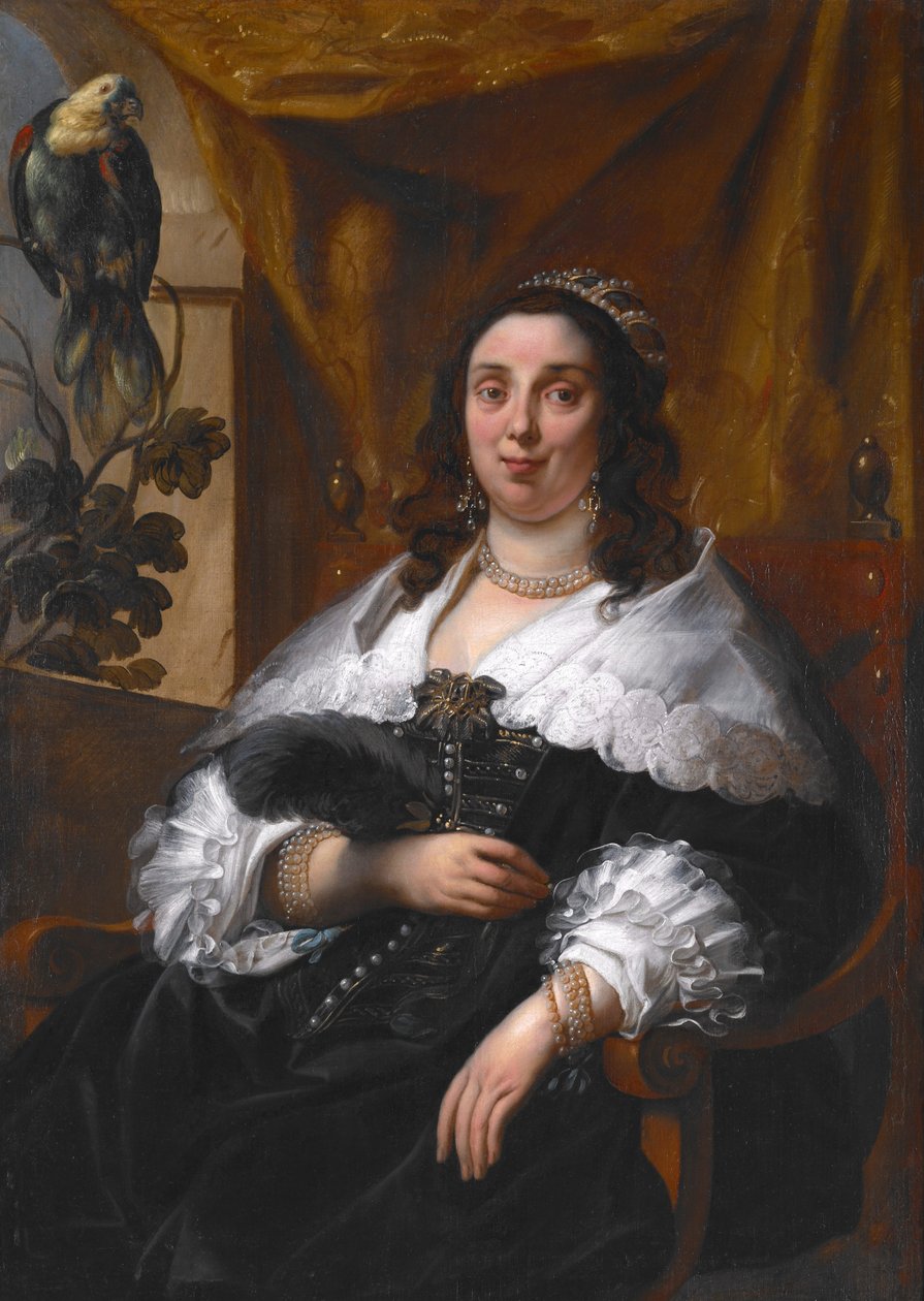 Portret van een dame door Jacob Jordaens