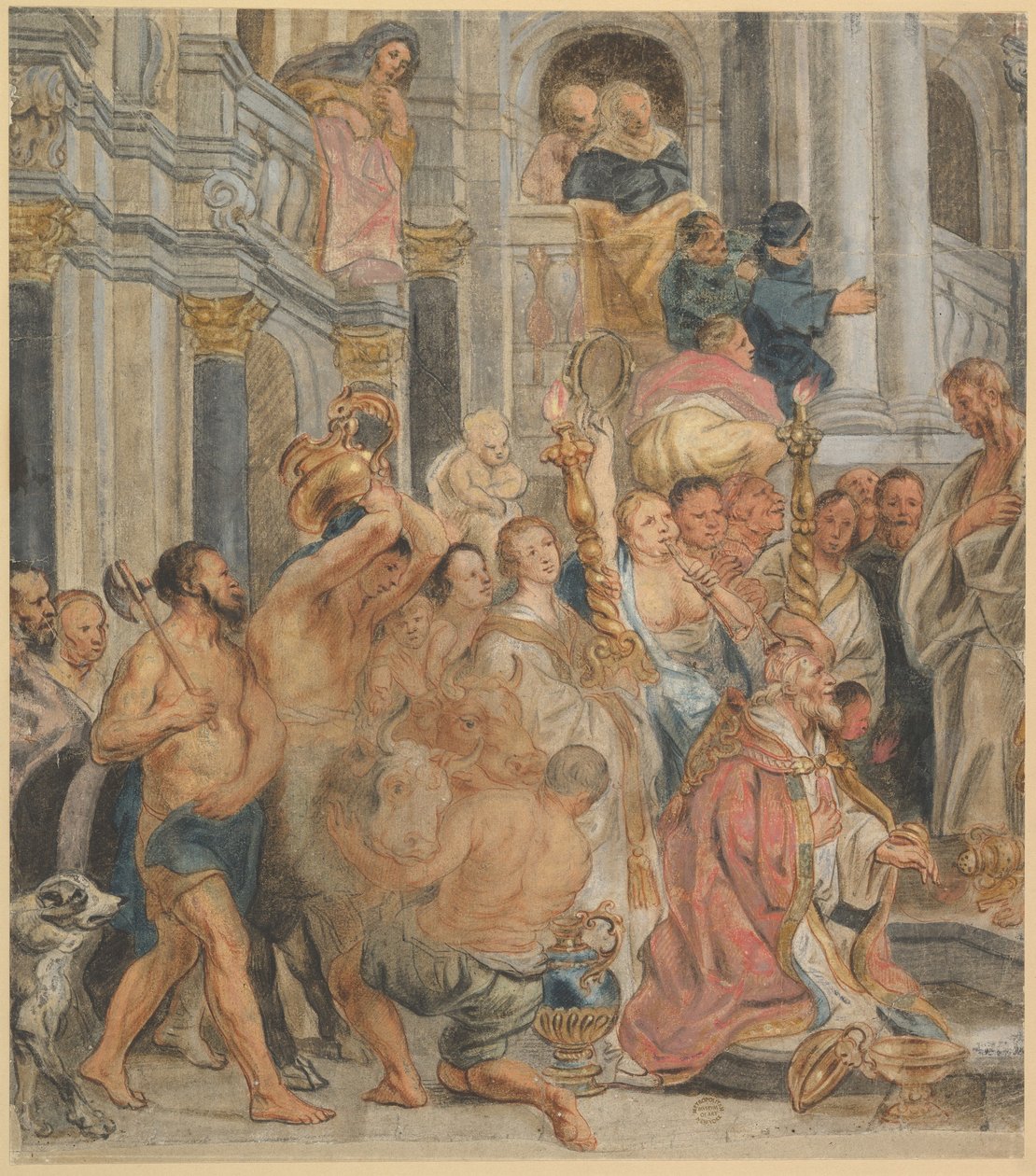 De heilige Paulus in Lystra door Jacob Jordaens