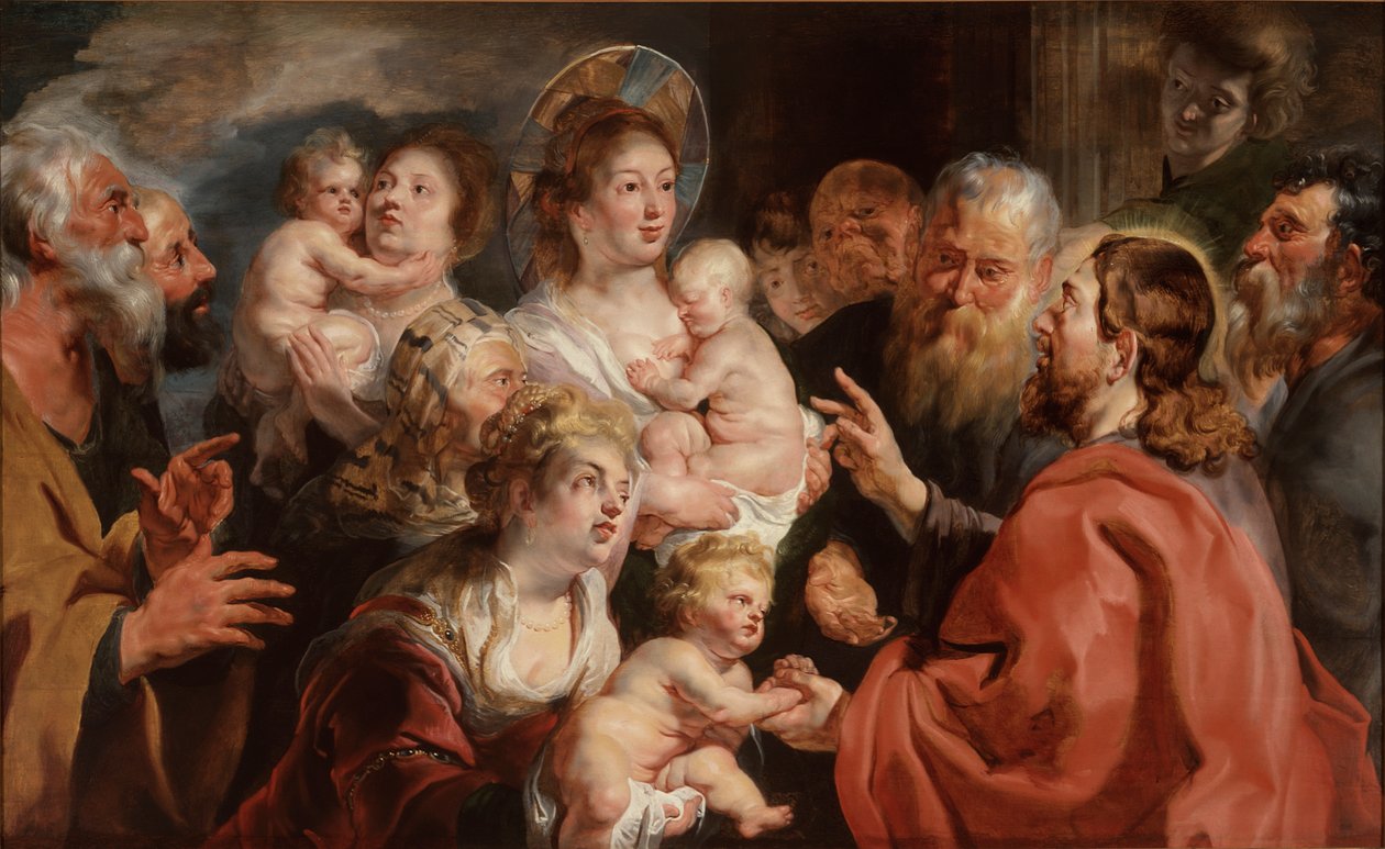 Laat de kinderen tot mij komen door Jacob Jordaens