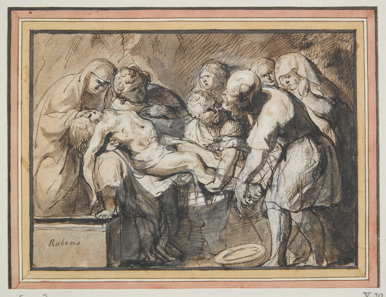 De graflegging door Jacob Jordaens