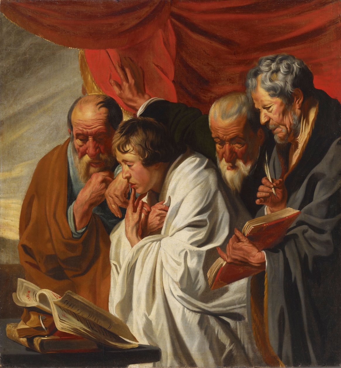 De vier evangelisten door Jacob Jordaens