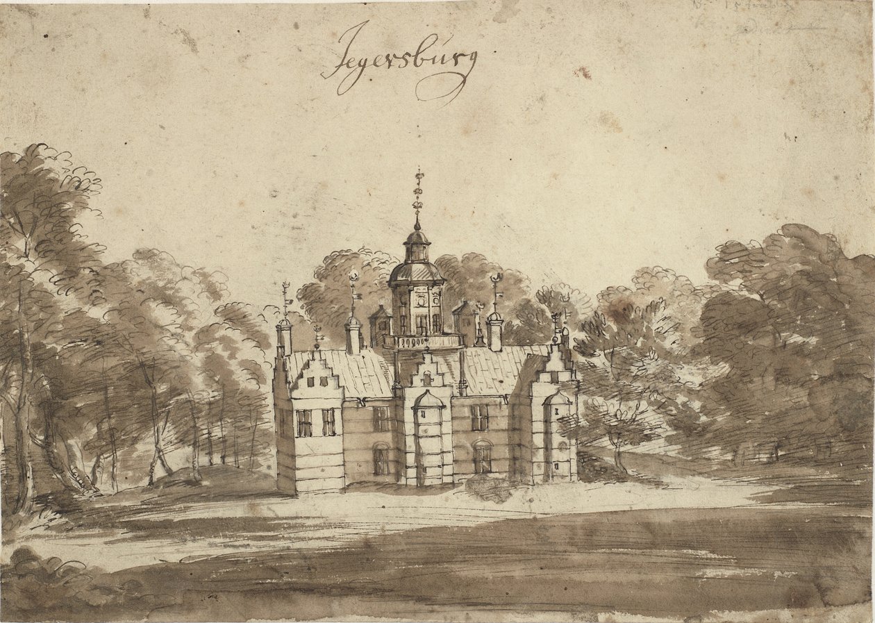 De badhuis bij Frederiksborg door Jacob Koninck II