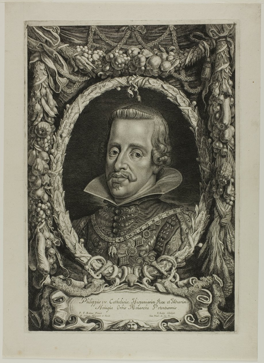 Filips IV, Koning van Spanje, plaat 12 uit Duces Burgundiae (Hertogen van Bourgondië) door Jacob Louys