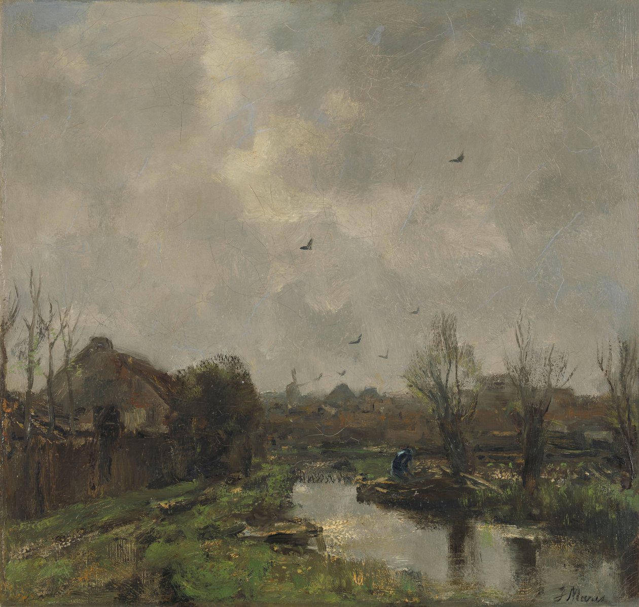 Landschap in de omgeving van Den Haag door Jacob Maris