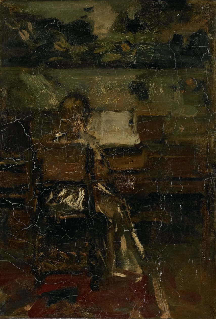 Meisje aan de piano door Jacob Maris