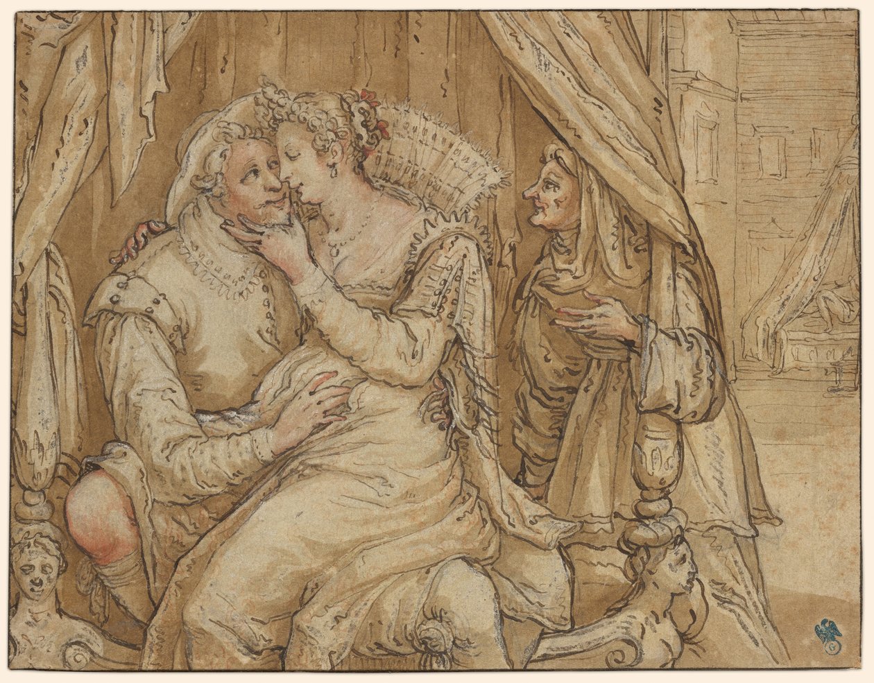 Amoureus koppel door Jacob Matham