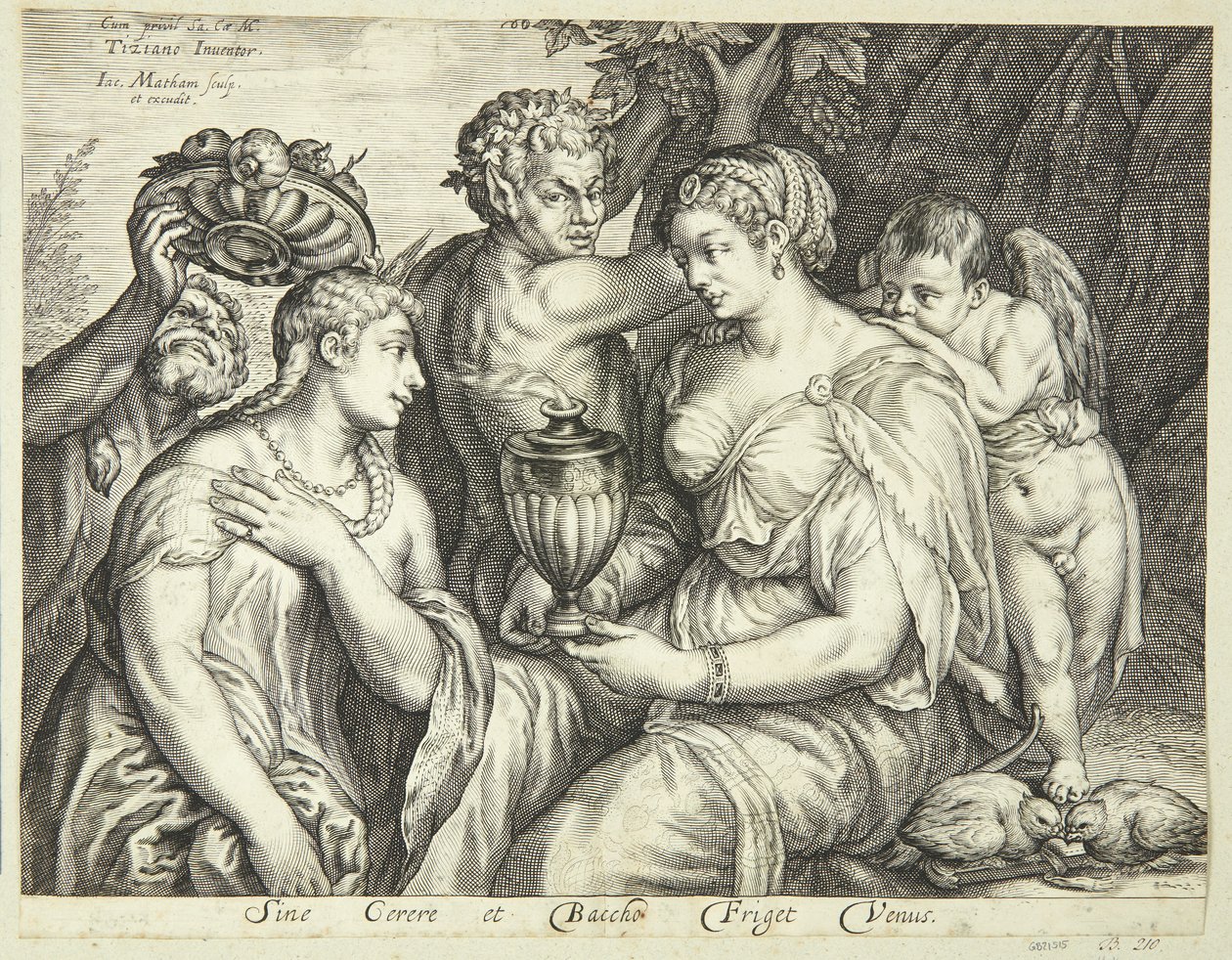 Ceres, Bacchus en Venus door Jacob Matham