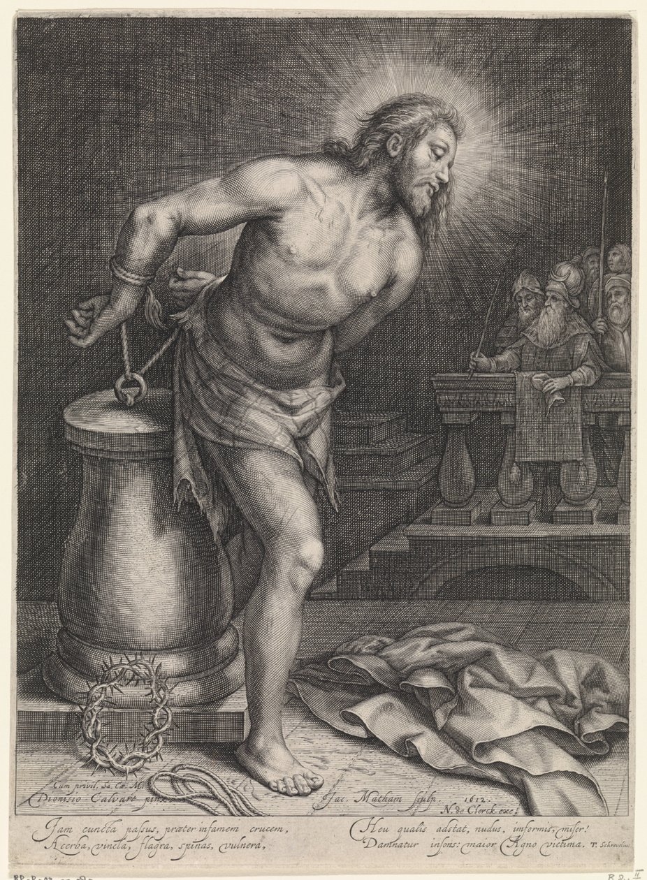 Christus aan de geselpaal door Jacob Matham
