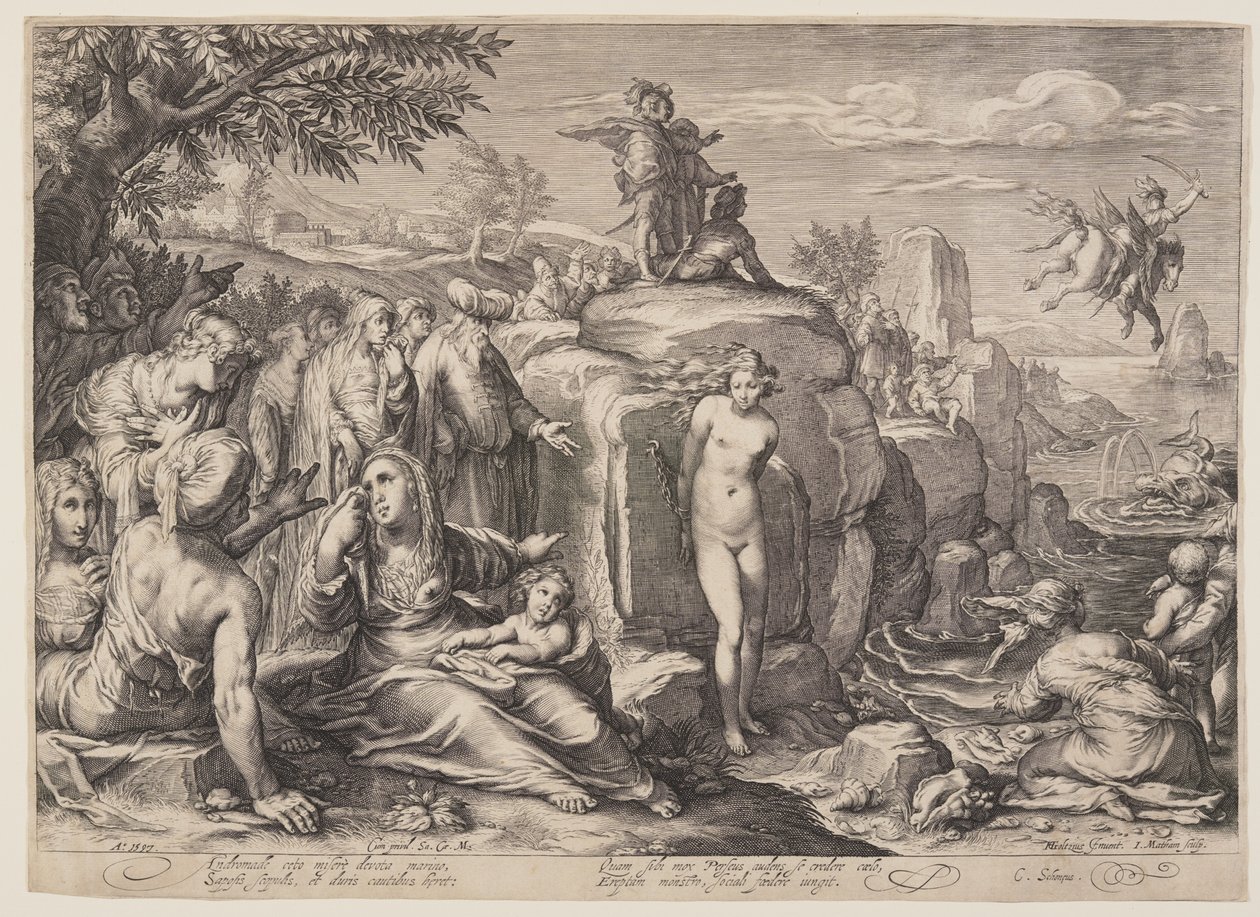 Perseus en Andromeda door Jacob Matham