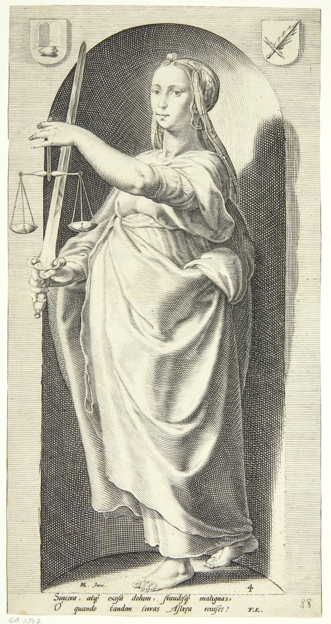 Rechtvaardigheid door Jacob Matham
