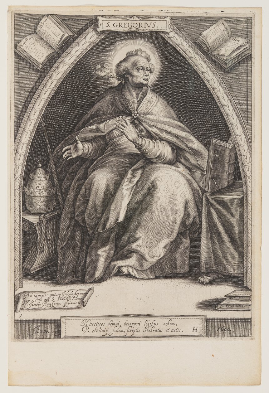 Gregorius, uit De kerkvaders door Jacob Matham