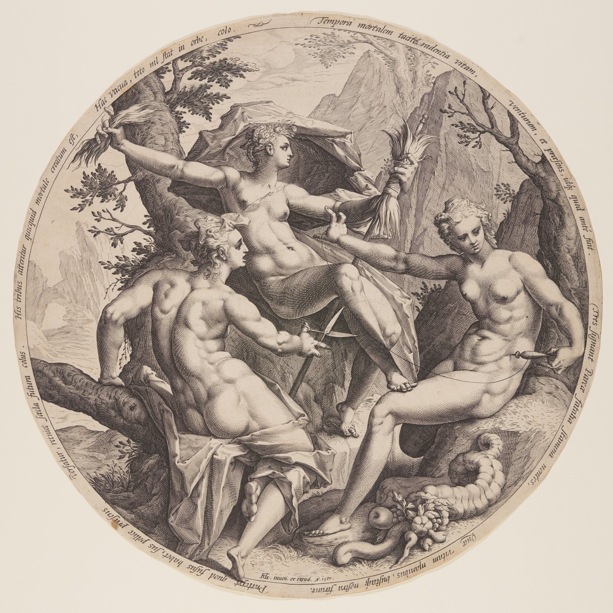 De drie schikgodinnen door Jacob Matham
