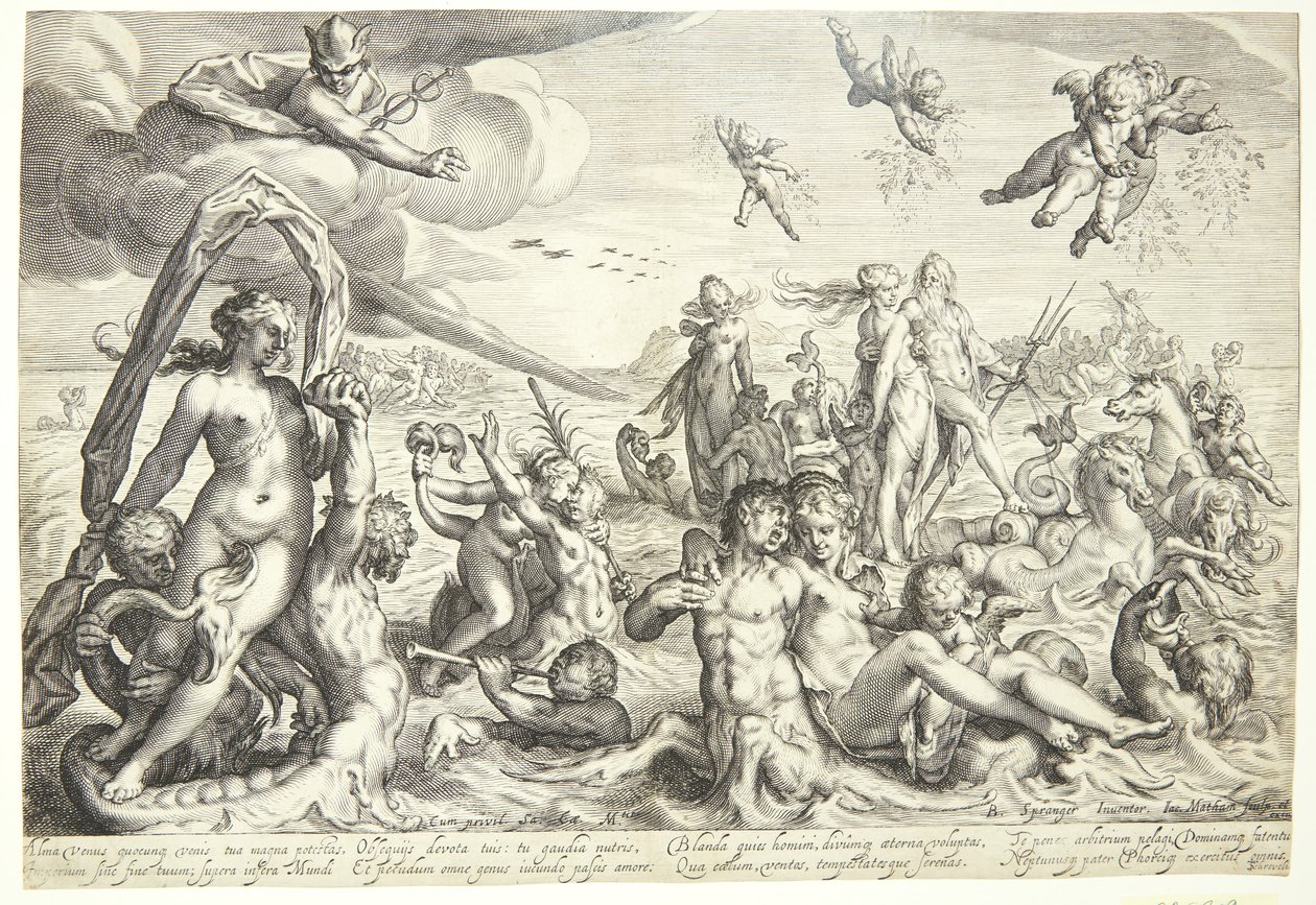 De triomf van Neptunus en Thetis door Jacob Matham