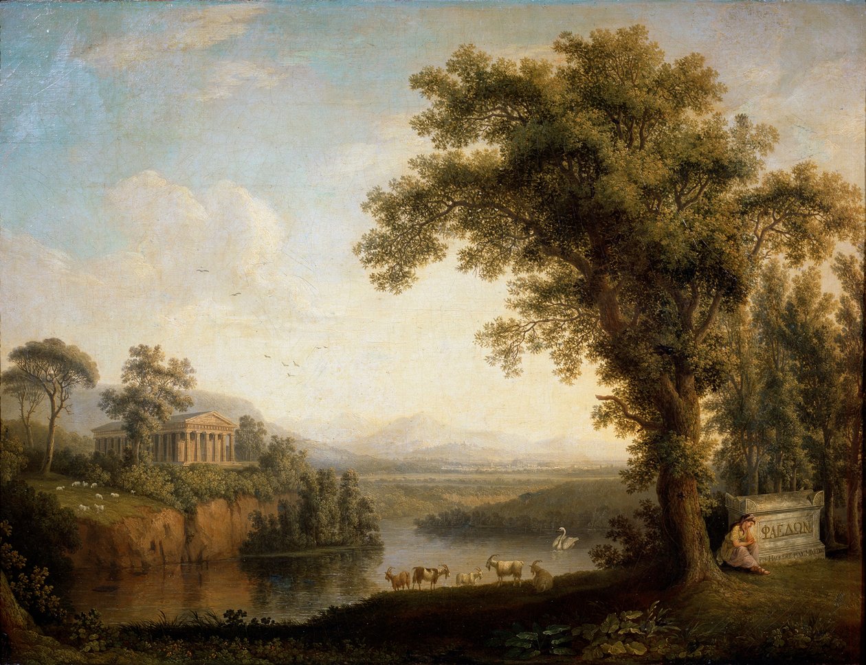Antiek landschap met het graf van Phaëthon, 1785 door Jacob Philip Hackert
