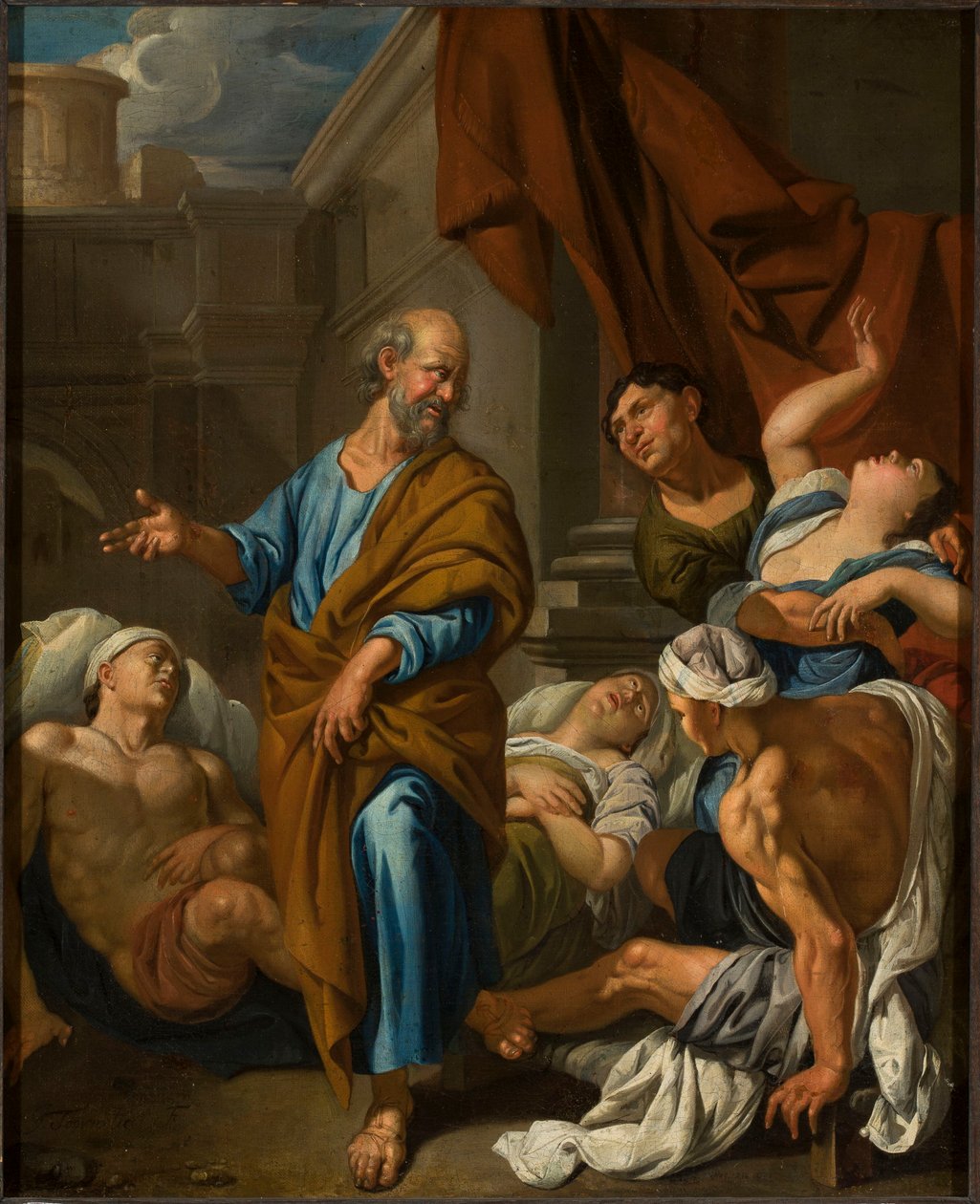 Sint-Pieter geneest de zieken door Jacob Toorenvliet