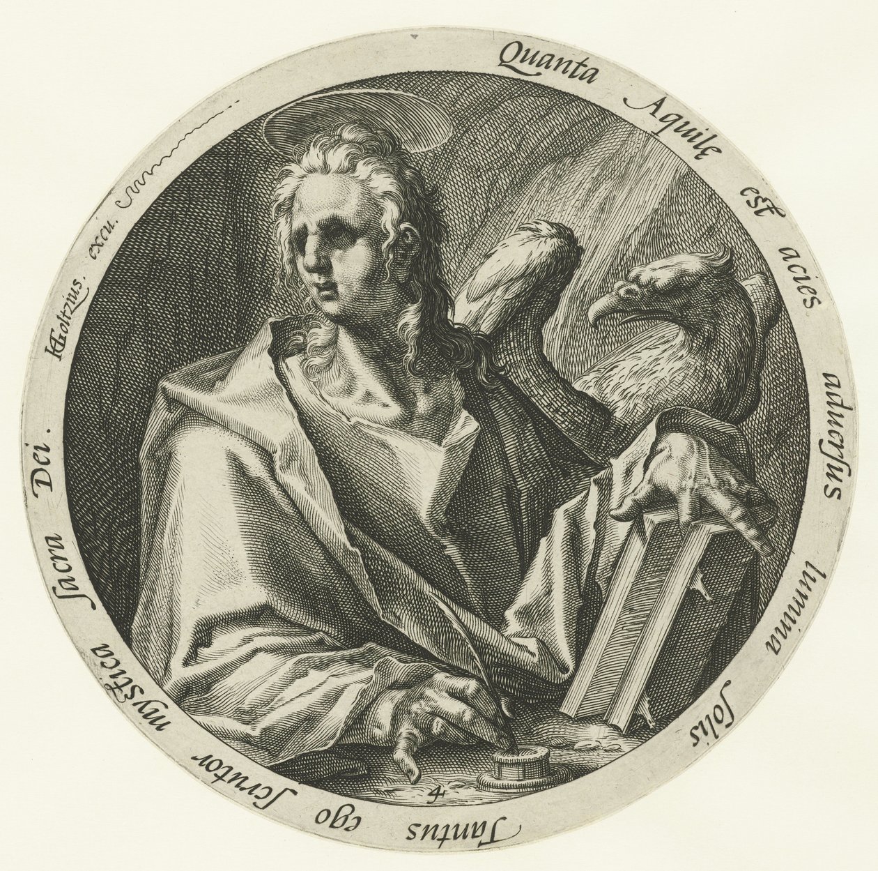 Evangelist Johannes door Jacob de Gheyn (II) (attributed to)