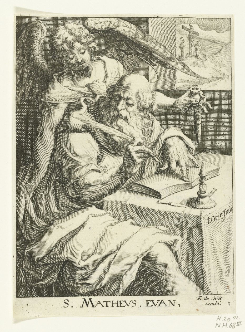 Evangelist Mattheüs door Jacob de Gheyn (II) (workshop of)