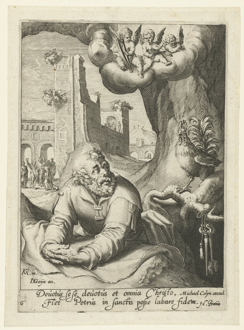 Petrus als berouwvolle zondaar door Jacob de Gheyn (II) (workshop of)