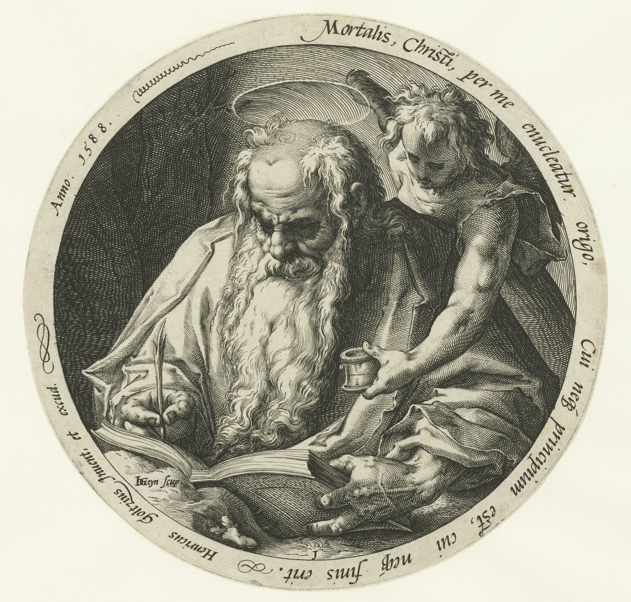 Evangelist Mattheüs door Jacob de Gheyn (II)