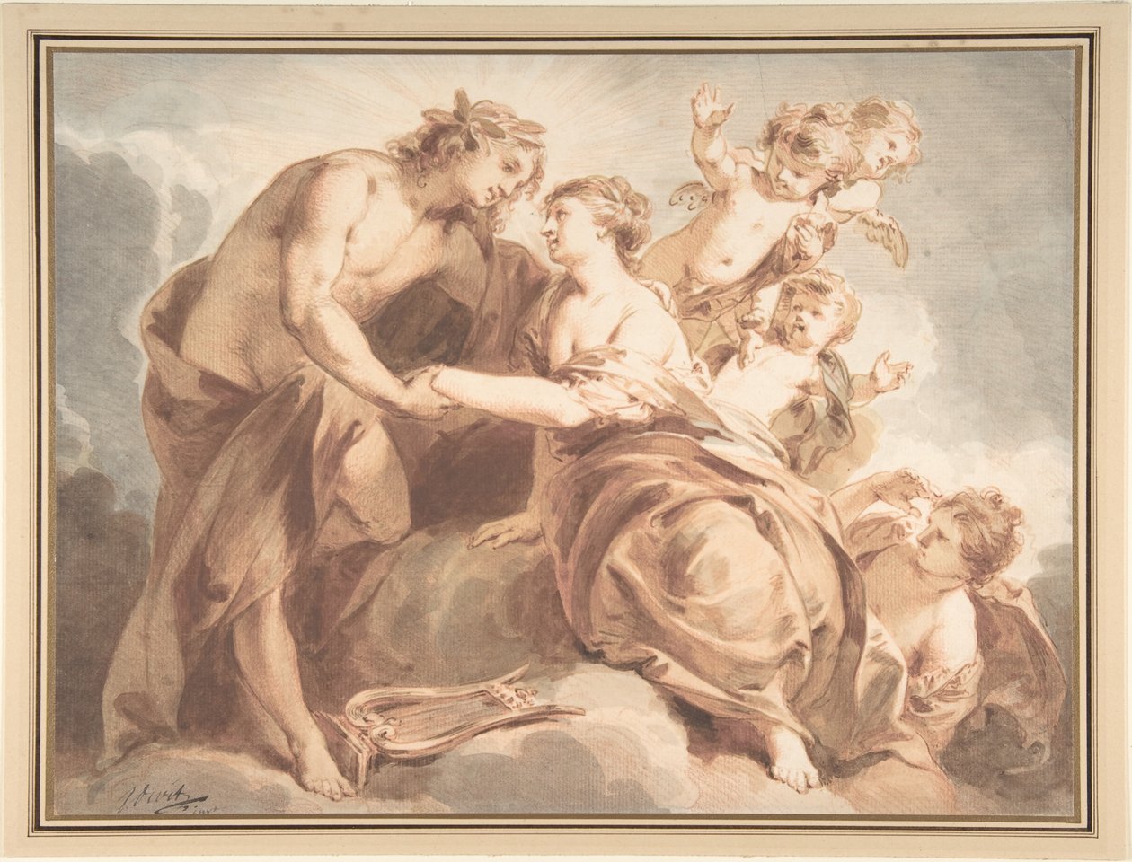 Apollo en Thetis door Jacob de Wit