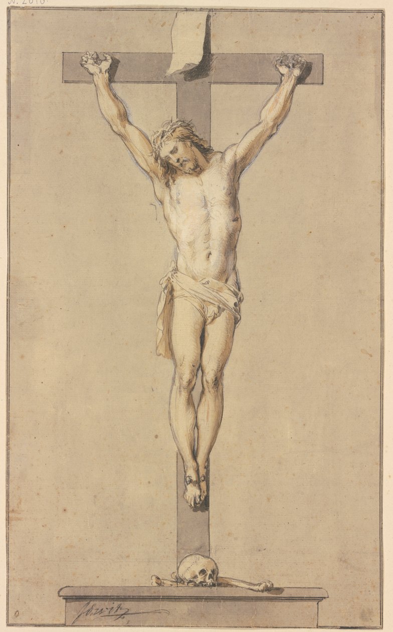 Christus aan het kruis door Jacob de Wit