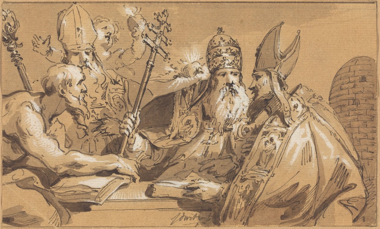 De vier kerkvaders door Jacob de Wit