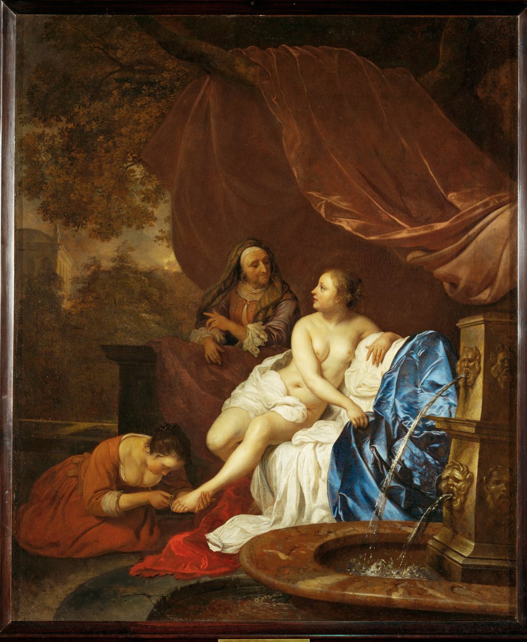 Bethsabe au bain - Bathseba in haar bad ... door Jacob or Jacques van Loo