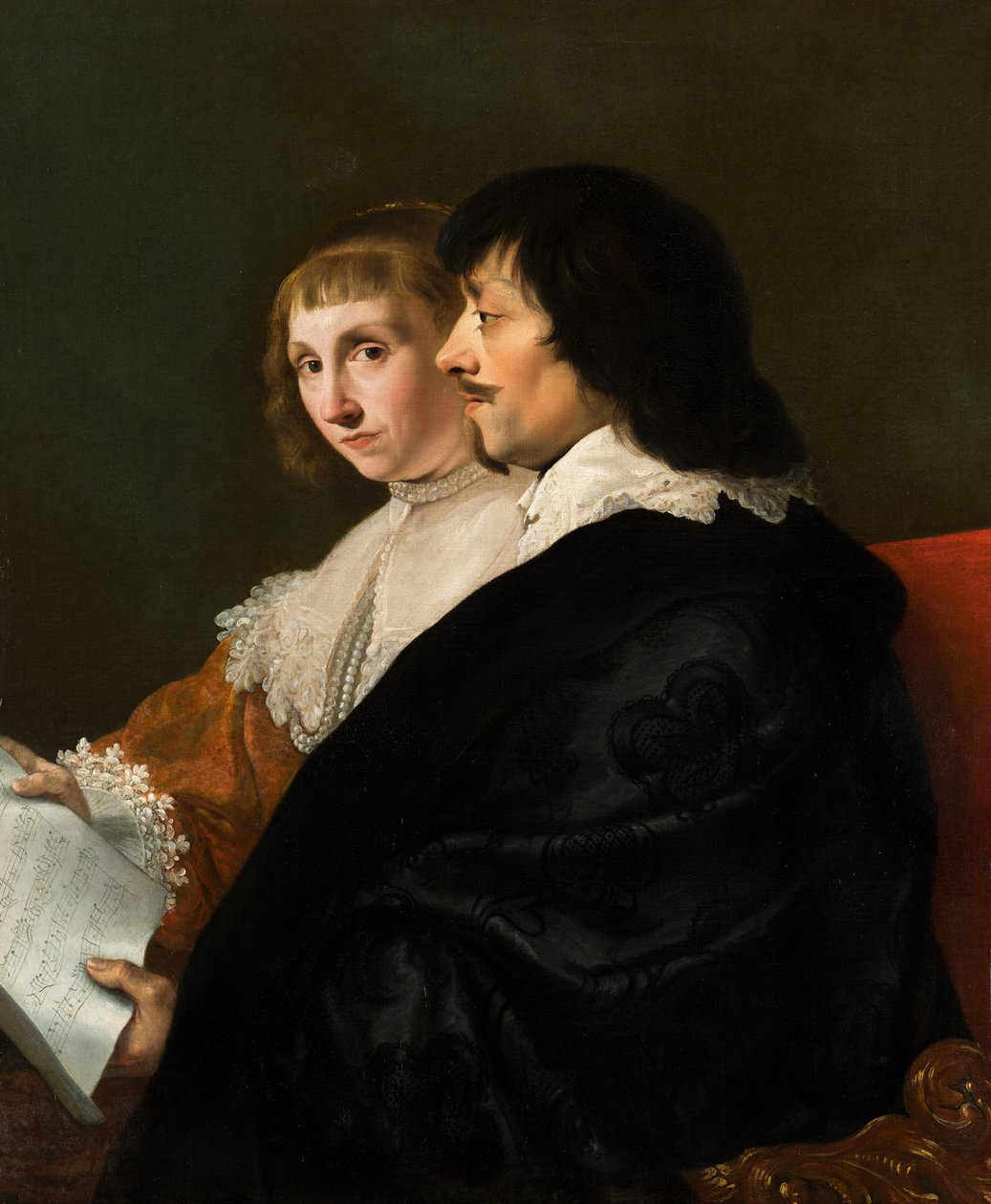 Dubbelportret van Constantijn Huygens (1596-1687) en Suzanna van Baerle (1599-1637) door Jacob van Campen