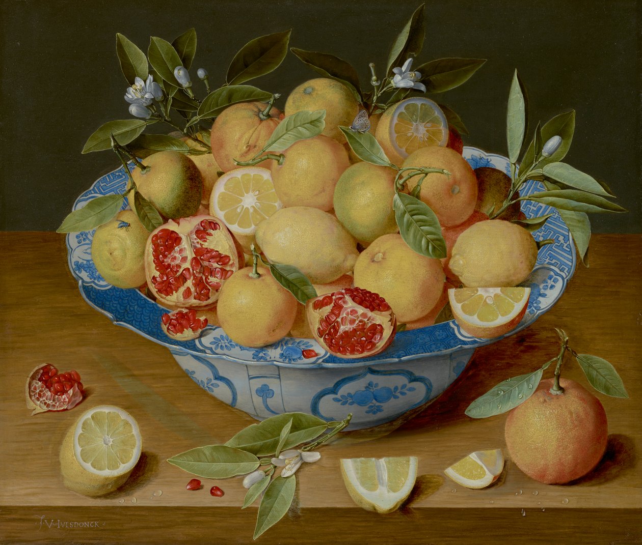 Stilleven met Citroenen, Sinaasappels en een Granaatappel, c.1620-40 door Jacob van Hulsdonck
