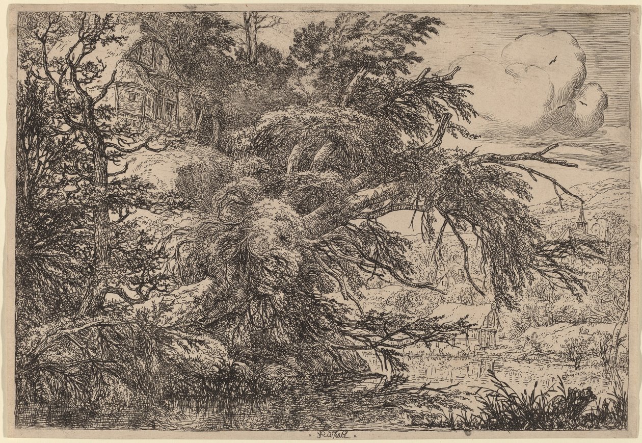 Huisje op een Heuvel door Jacob van Ruisdael