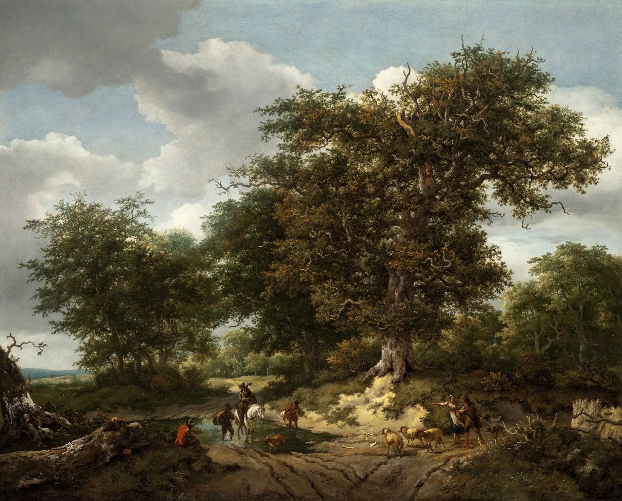 De grote eik door Jacob van Ruisdael