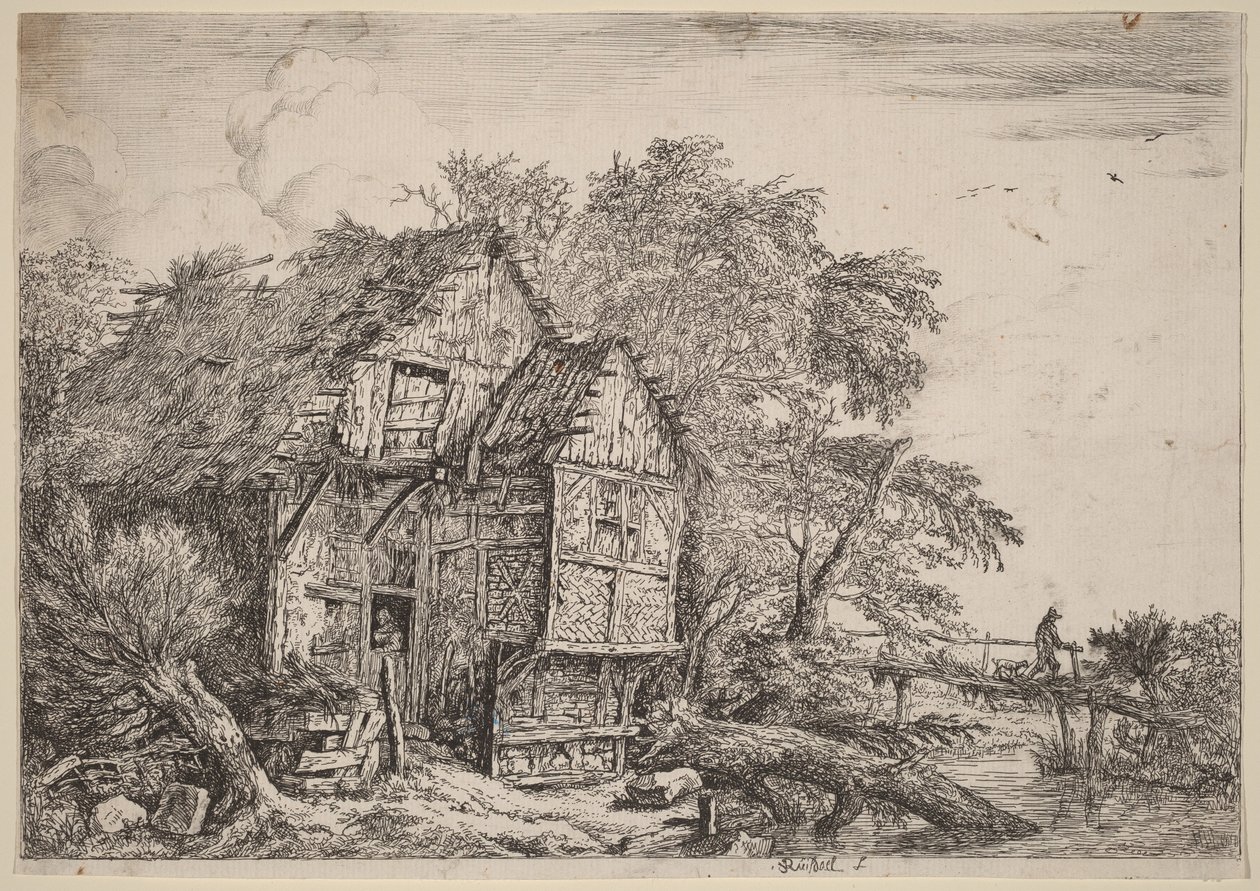De kleine brug door Jacob van Ruisdael