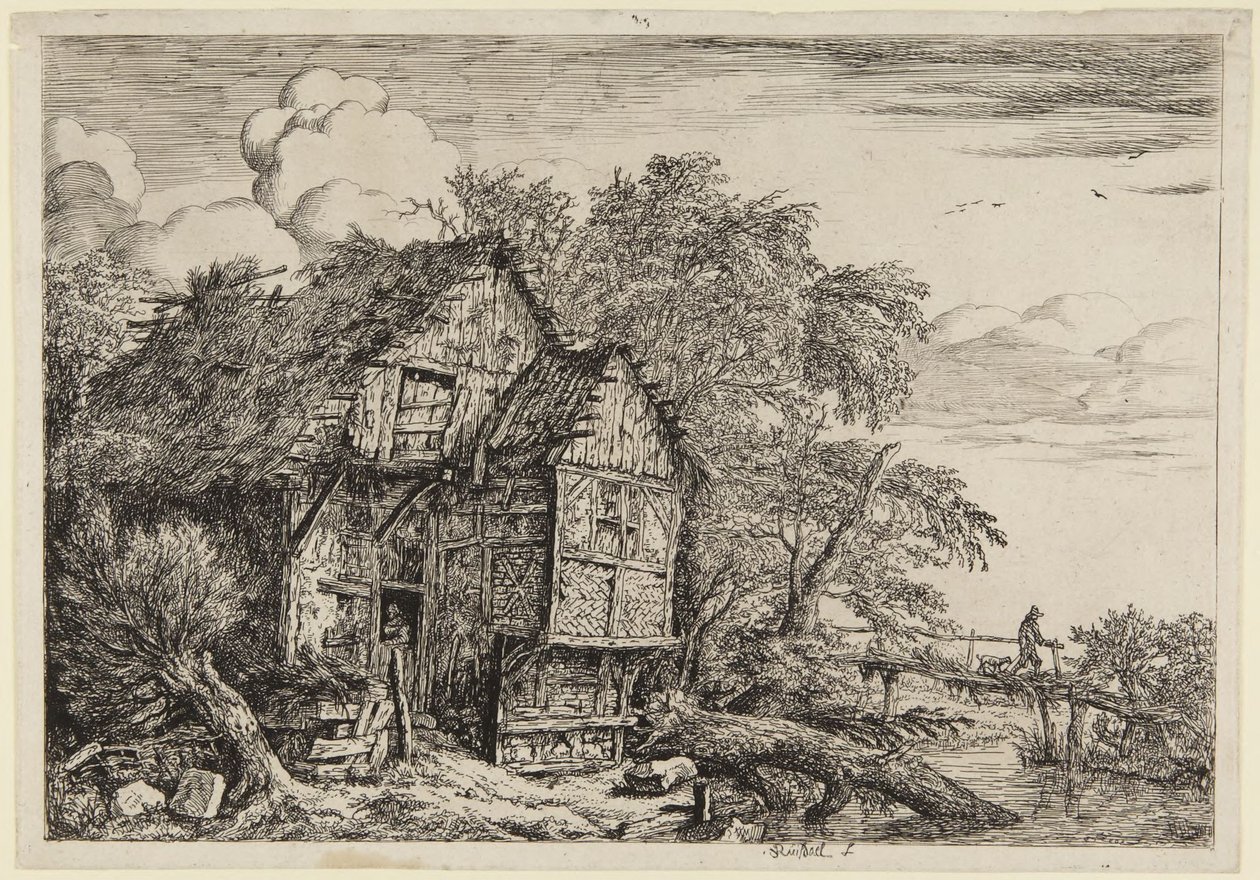 De kleine brug door Jacob van Ruisdael