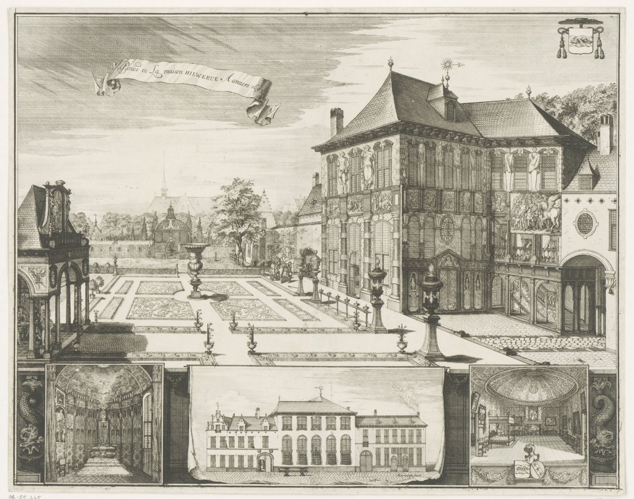 Gezicht op het Rubenshuis te Antwerpen door Jacobus Harrewijn